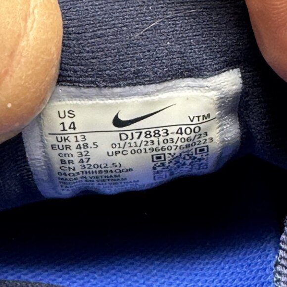 Nike Mens Air Zoom Structure 25 DJ7883-400 Blue Running Shoes Sneakers Size 14 - Picture 8 of 9